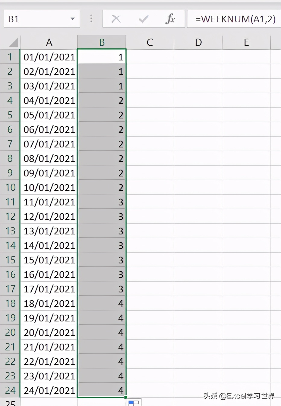 Excel – 本周是今年的第几周了？这么一算，必须只争朝夕