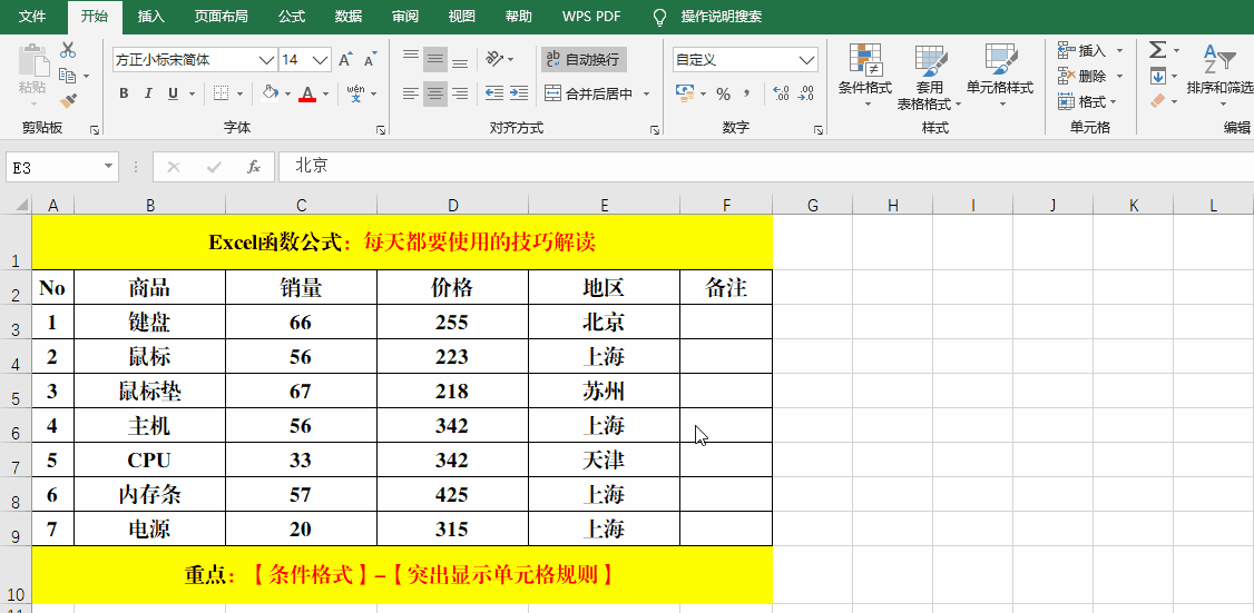 Excel工作表中的条件格式,不只是查找重复值,还有7种典型用法