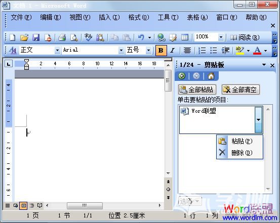 Word2003剪切板