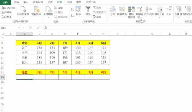 动态图表制作就这么简单,用vlookup函数下拉一键就搞定