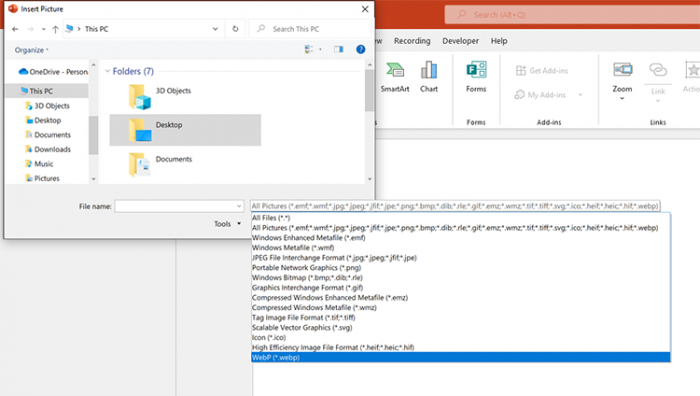 Windows Office Beta Build 14326.20004新增WebP图像格式支持 