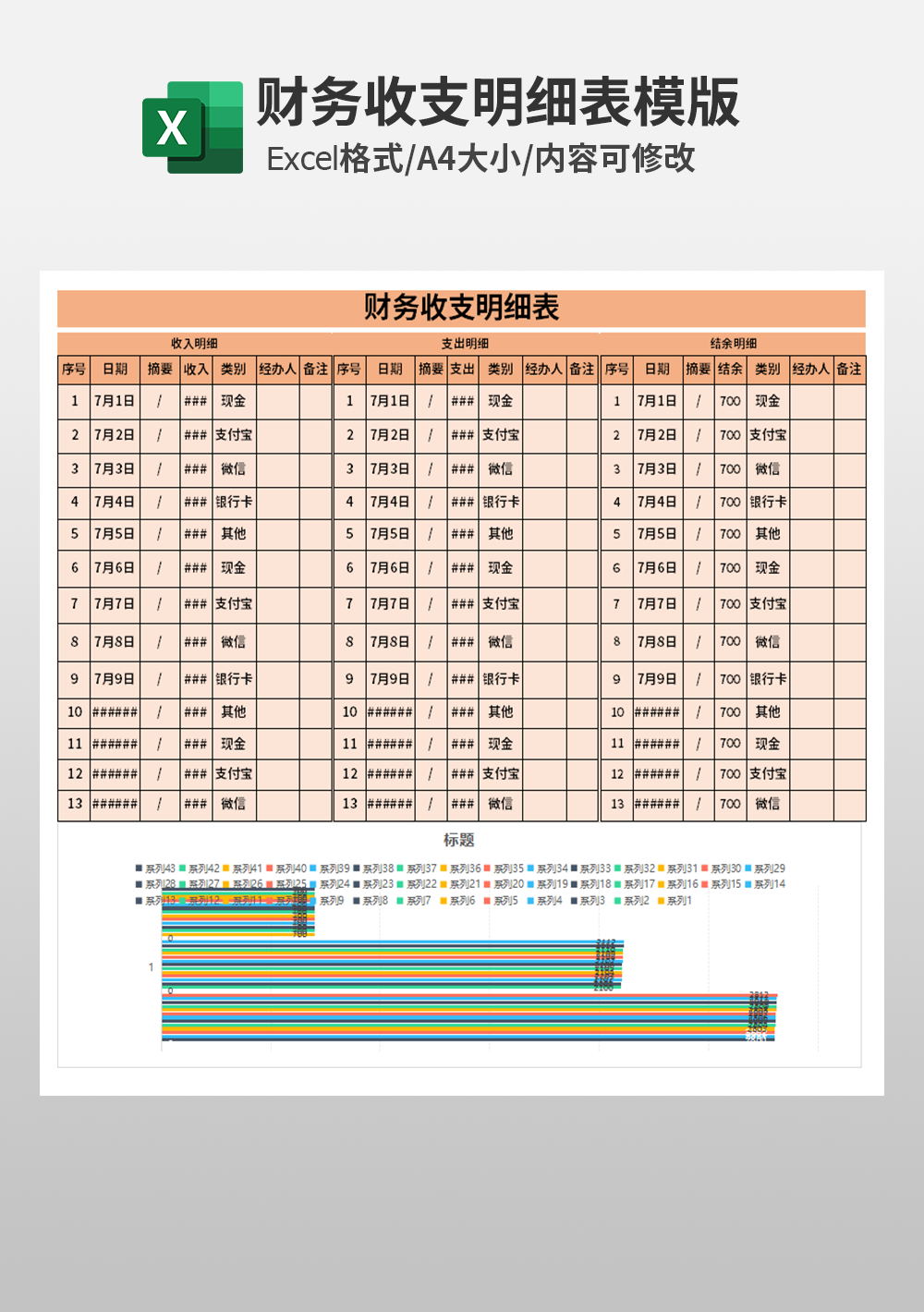 企业公司财务收支明细表模板