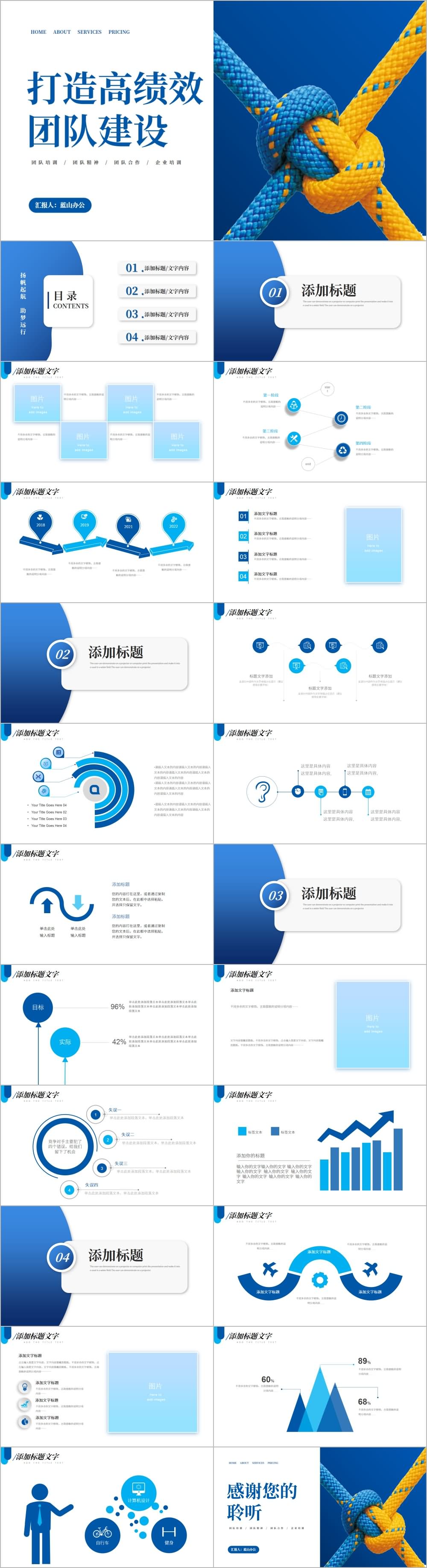 企业培训团队管理员工执行力PPT模板