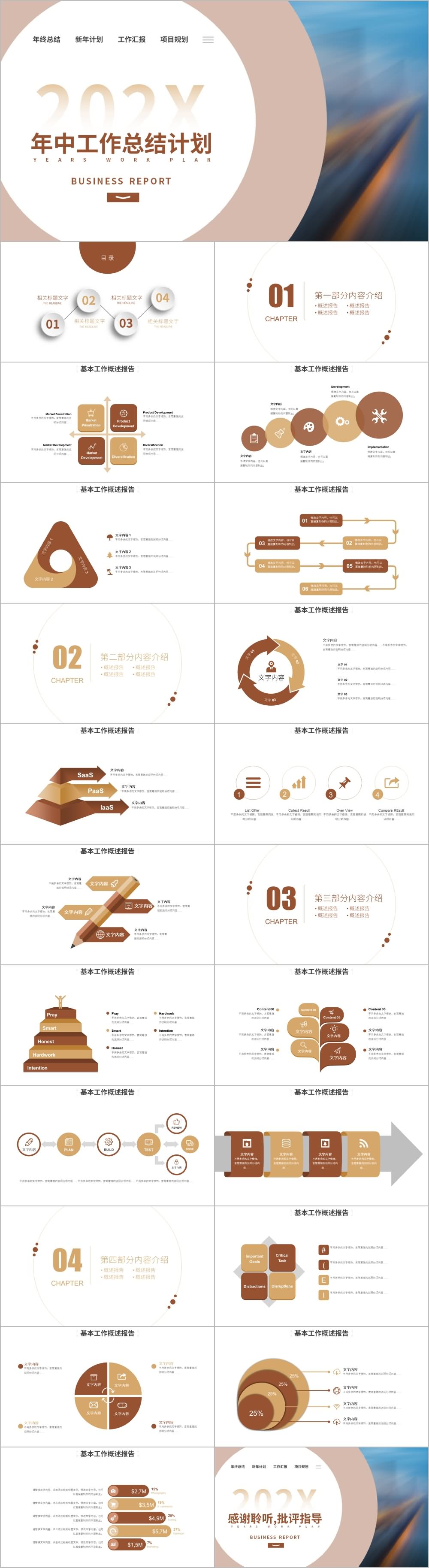 微立体工作总结计划汇报PPT模板