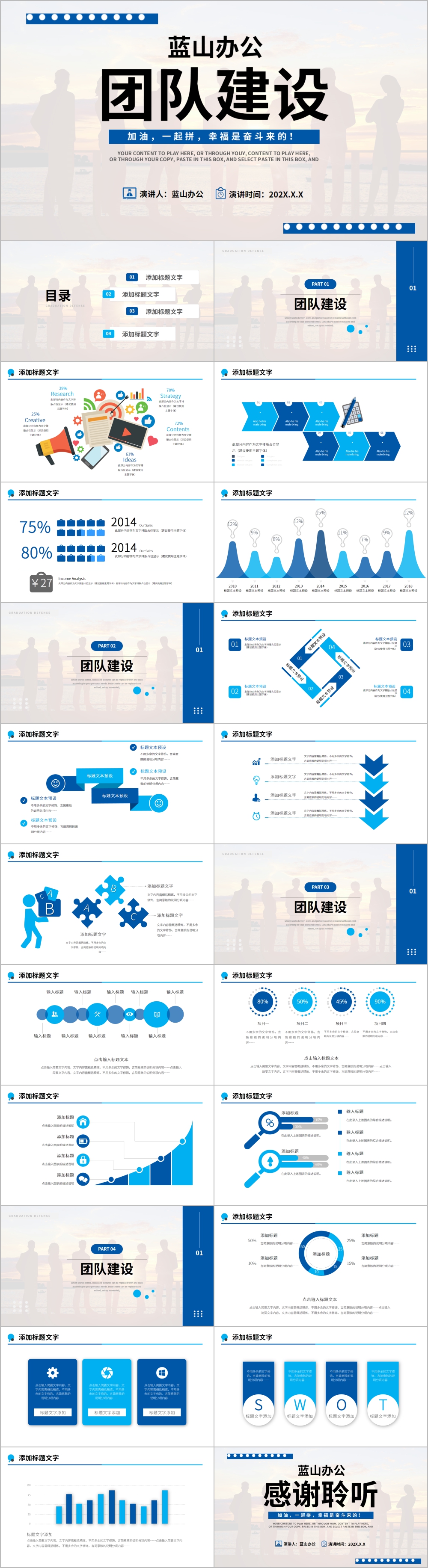 培训团队凝聚力团队建设PPT模板