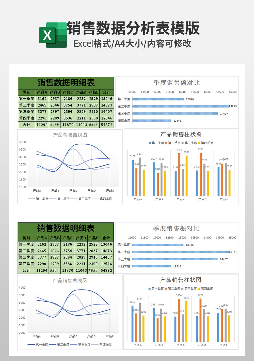 销售数据明细表模板