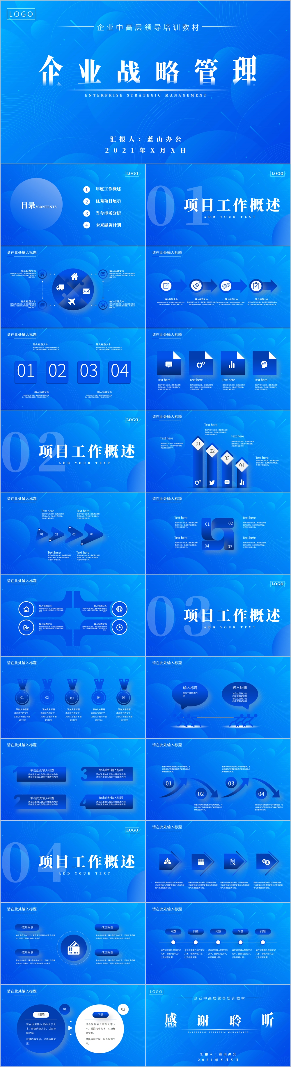 企业发展战略管理运营培训PPT模板