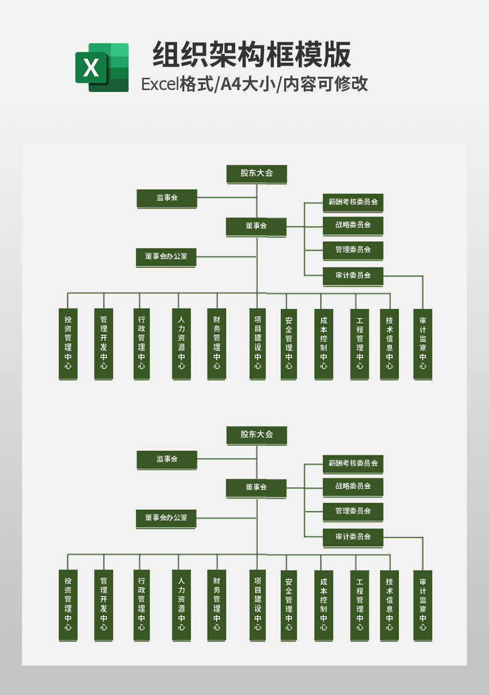 企业公司组织架构框图模板