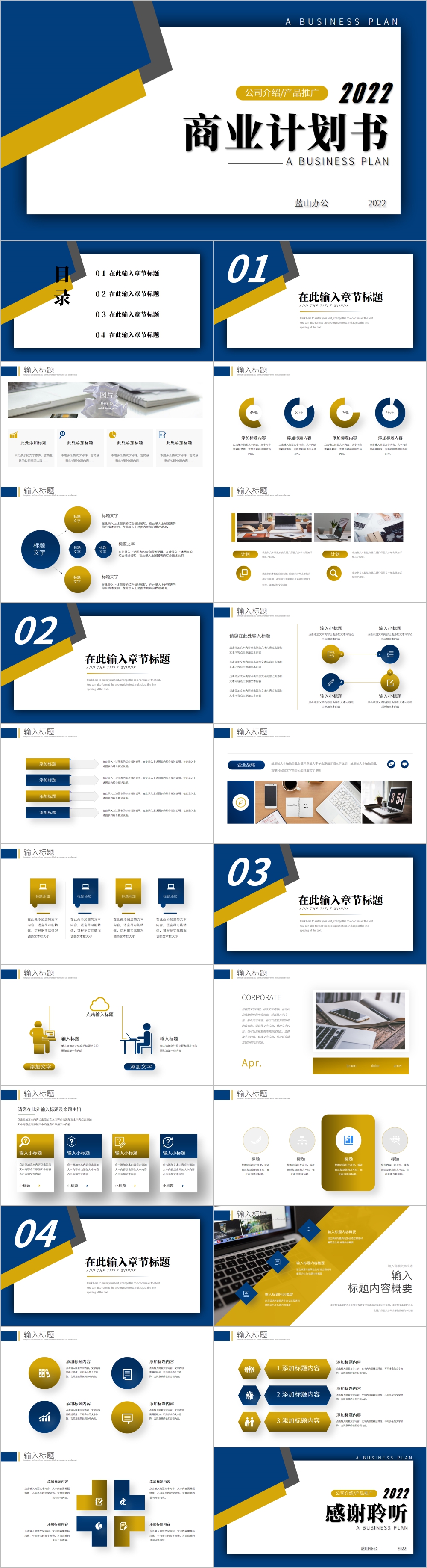 实用的项目创业融资商业计划书PPT模板